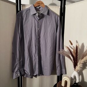 3/$10 Ben Sherman Gray Blue Striped Long Sleeve Button Down